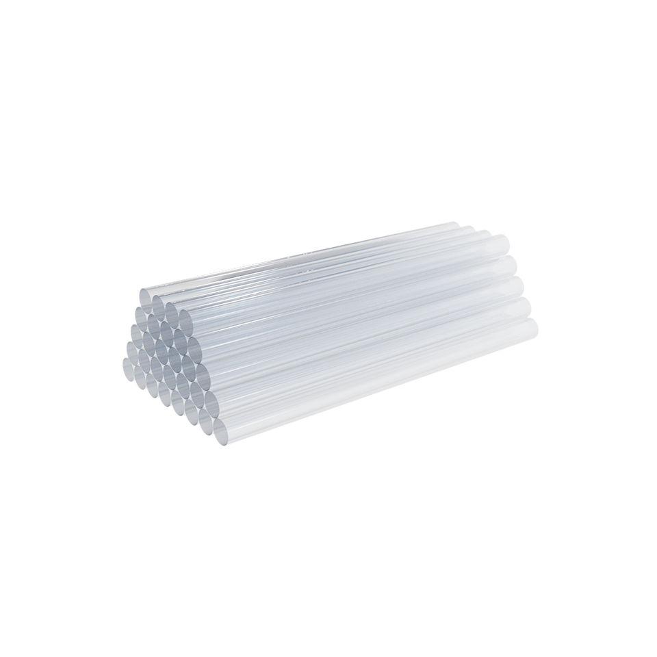 7 mm Clear Hot Melt Glue Sticks — 10 Pack