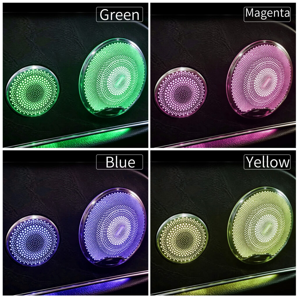 64 Colors Rear Door Small Tweeter Cover Ambient Light for Mercedes Benz C-Class W205 GLC X253 W213 Interior LED Atmosphere Lamp — main 3