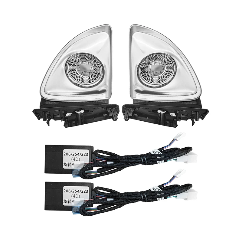 CKCP 64-Color 4D Perpetual Motion Rotating LED Speaker Ambient Lighting System for Mercedes-Benz GLC-Class X254 Interior