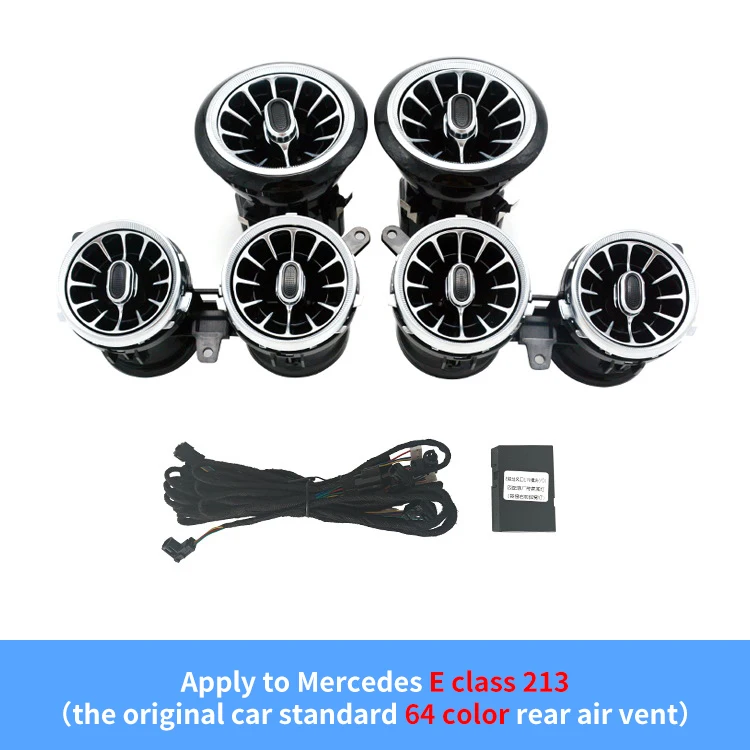 High Quality 64 Colors Benz Front Air Outlet Vent Interior Atmosphere Lights for Mercedes Benz E-class W213
