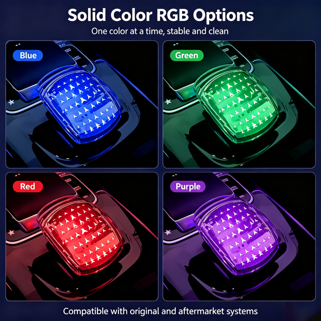 Luxury Crystal Gear Shift Knob Ambient Light for Benz A-Class W177 CLA GLA GLB GLE GLS EQA EQB Interior Decoration Accessories