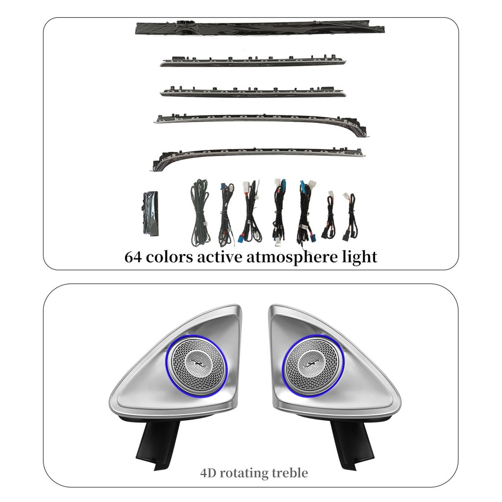 For Mercedes Benz S-Class W223 LED Ambient Light Kit 64 Colors Auto Lighting System Atmosphere Light New Condition