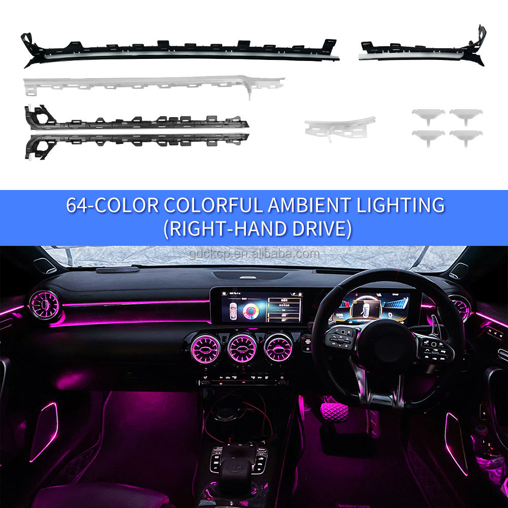 Auto Interior Basic Ambient Lighting for Mercedes benz A-Class W177 CLA C118 Right-hand Drive Multicolor Atmosphere Lamp