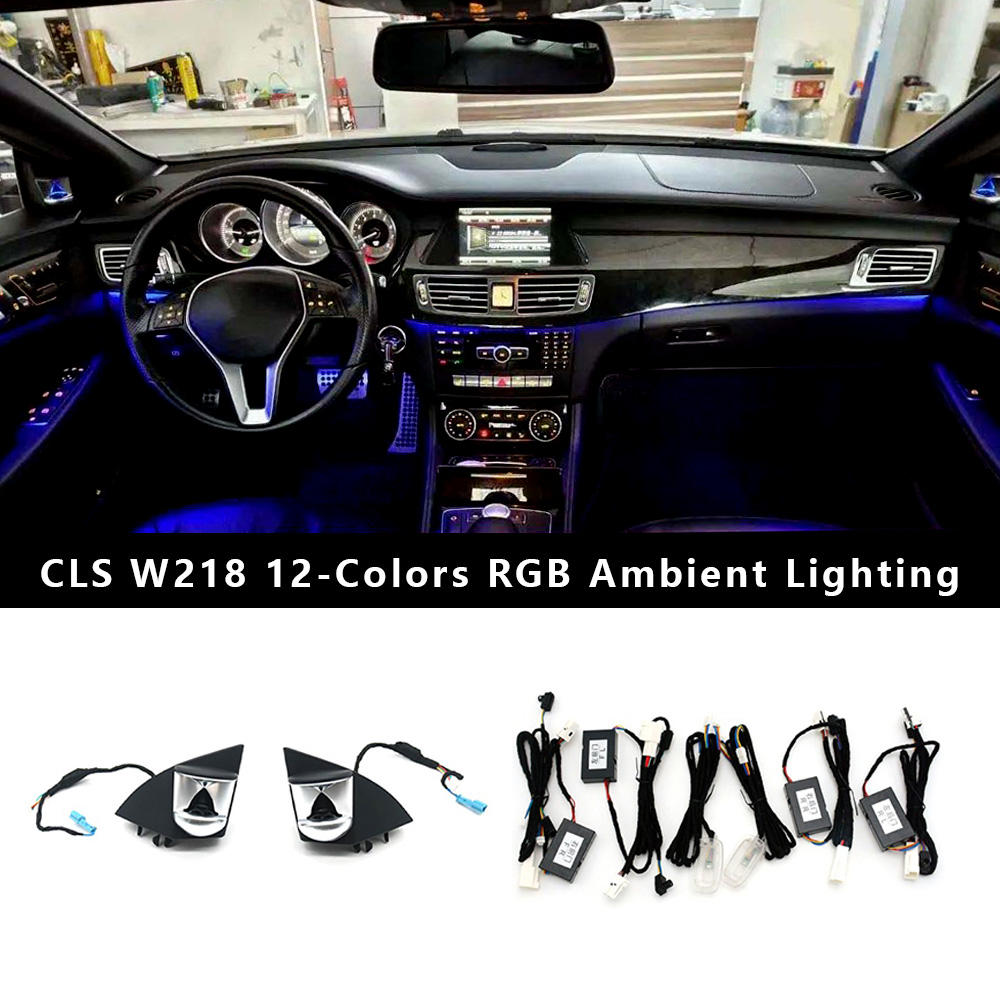 Upgrade 3 Color to 12 Color W218 Speaker Tweeter Ambient Light for Mercedes CLS-Class 2012-2017 OEM Atmosphere Lamp