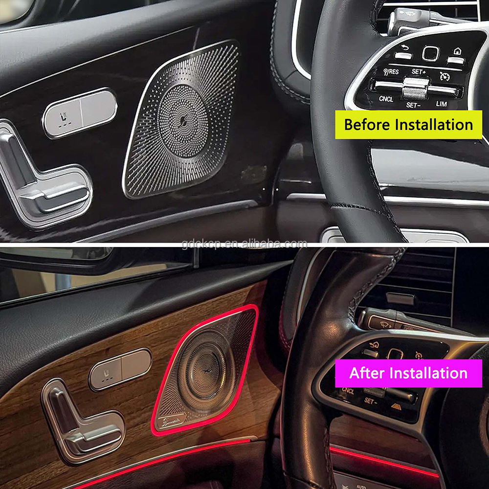 64 Colors Edge or Center Illuminated Door Speaker Covers for Mercedes-Benz GLS X167 SUV 2020-2026