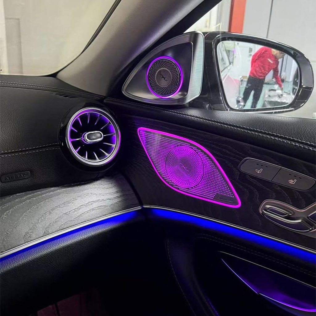 W257 Rotating Tweeter 64 Color Ambience Light for Benz CLS-class 2018-2023 Retrofit Ambient Light 4D Rotating Treble