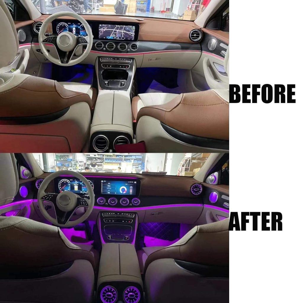 C238 64 Colors Air Vent 4D Rotating Tweeter Ambient Light for Mercedes Benz C238 E-coupe Interior Ambience Light