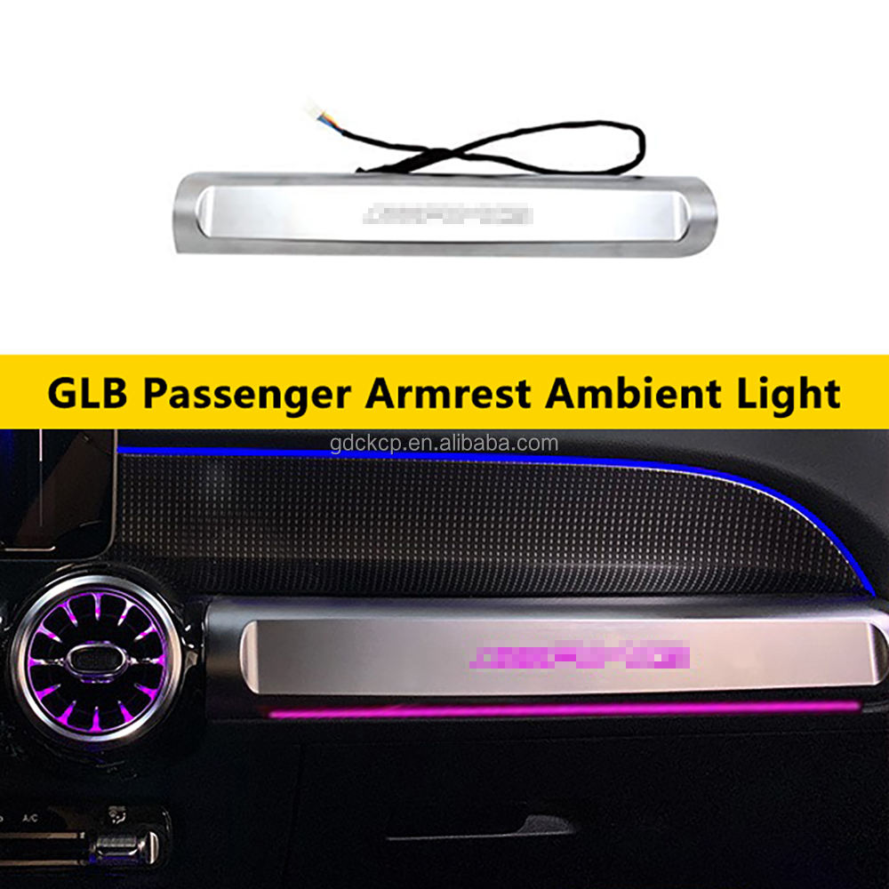 Luxury GLB Passenger Armrest Ambient Light for Mercedes Benz GLB-class X247 2020-2024 Upgraded Interior Atmosphere Lamp