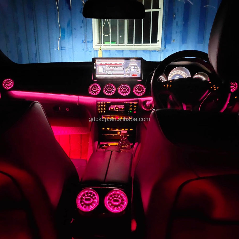 RHD W212 Upgrade to W213 Ambient Light Kit for 2010-2015 Mercedes-Benz E-Class Modified Glowing Turbine Air Vent Atmosphere Lamp