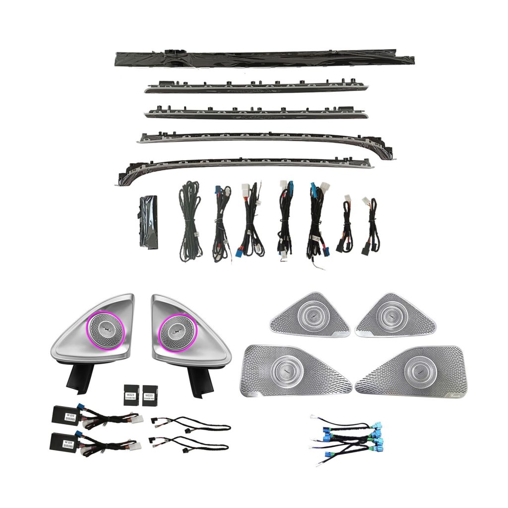 W223 64 Colors LED Ambient Light Kit Suitable for Mercedes Benz S-class 2021+ Interior Atmosphere Light Upgrade Accessories