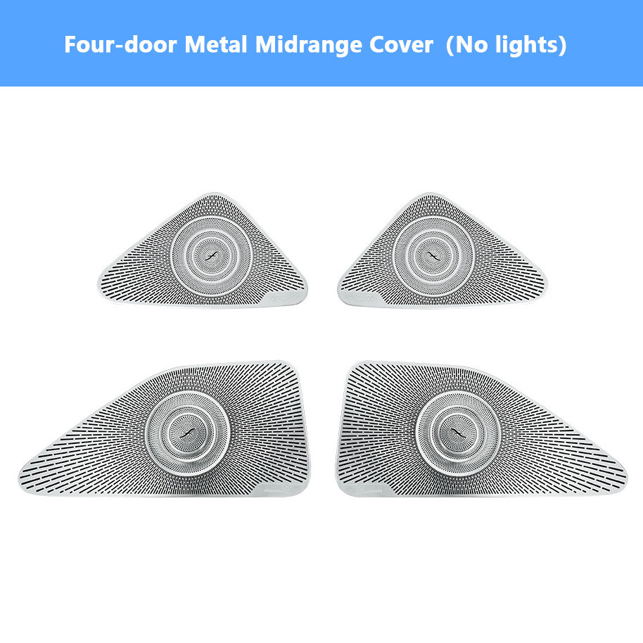 Hot Sale Four-Door Luminous Speaker Cover 64-Color LED Ambient Light Car Door Tweeter Trim Cover for Mercedes Benz S-Class New