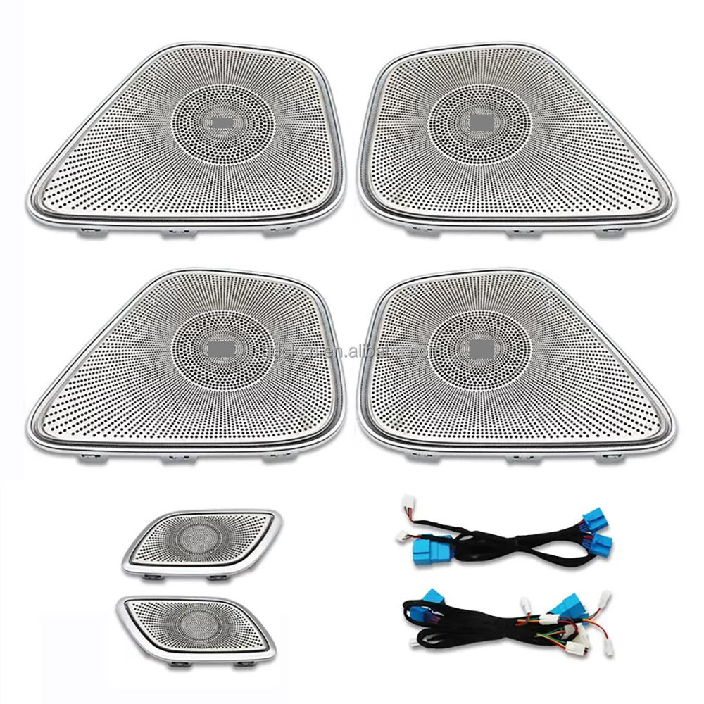Car Door Speaker Trim Cover Ambient Light for Benz A/B-Class W177 W247 CLA W118 GLA H247 GLB X247 Luminous Auto Horn Cover
