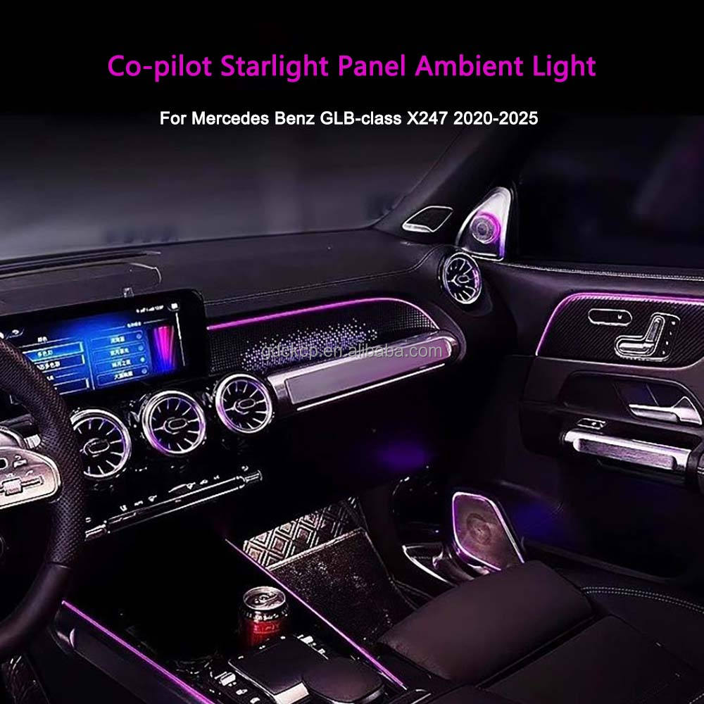 GLB247 Co-pilot Starlight Interior Panel Ambient Light for Benz GLB-Class 2020-2025 Right Center Console Decoration Trim Panel