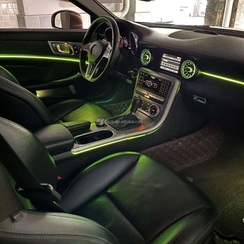 High Quality 64 Colors Ambient Light for 2012-2015 Mercedes-Benz SLK-Class R172 Sports Car Interior Atmosphere Lamp