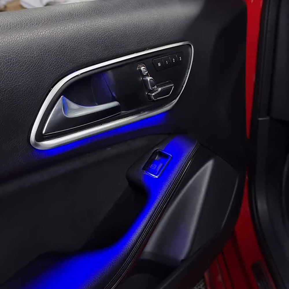 For Mercedes-Benz CLA W117 Base Ambient Light 12/64 Colors LED Interior Atmosphere Light Door Dashboard Footwell Plug & Play