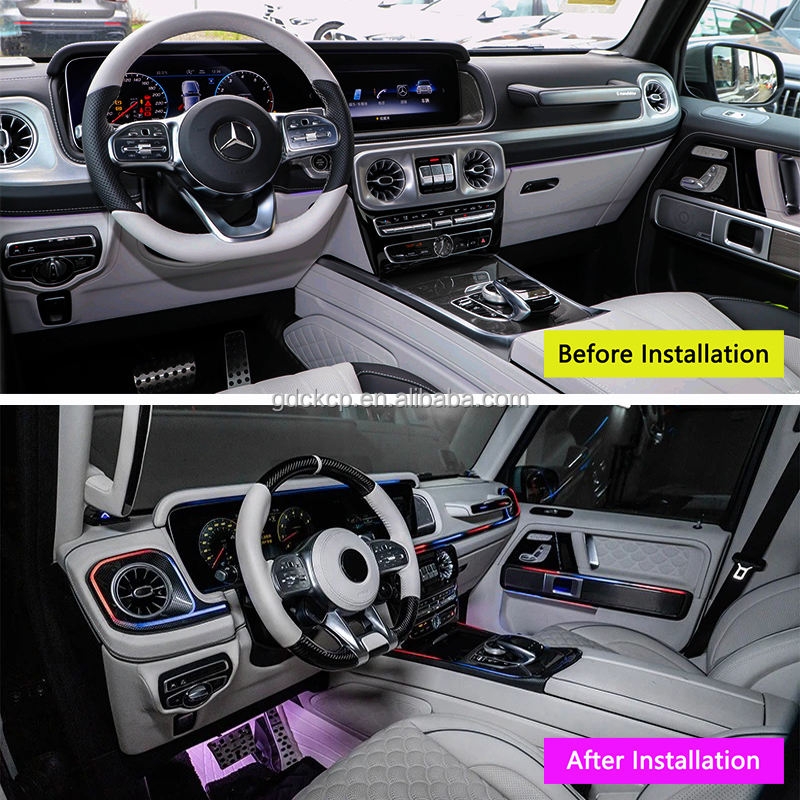 Hot Selling W463 (2018) Active Carbon Fiber Ambient Lighting Kit for Mercedes Benz G-Class 2019-2024 Car Interior Atmosphere Lamp