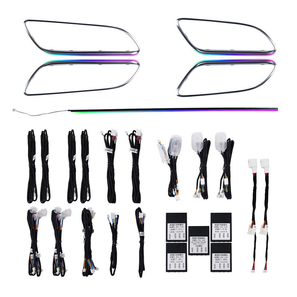 For Mercedes-Benz CLA W117 Base Ambient Light 12/64 Colors LED Interior Atmosphere Light Door Dashboard Footwell Plug & Play