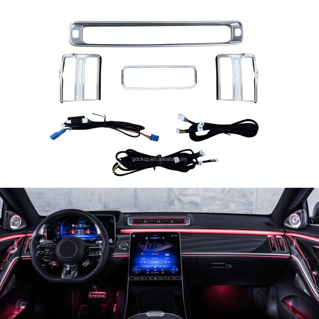 Factory Wholesale W223 LED Air Vent Ambient Light For Mercedes Benz S-class W223 Luminous Air outlet 64 Colors Atmosphere Lamp
