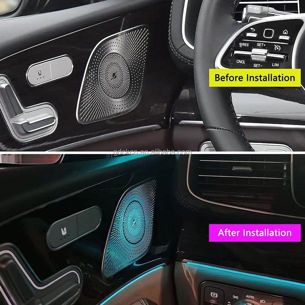 64 Colors Illuminated Door Midrange Speaker Covers for Mercedes-Benz GLS X167 SUV 2020-2026