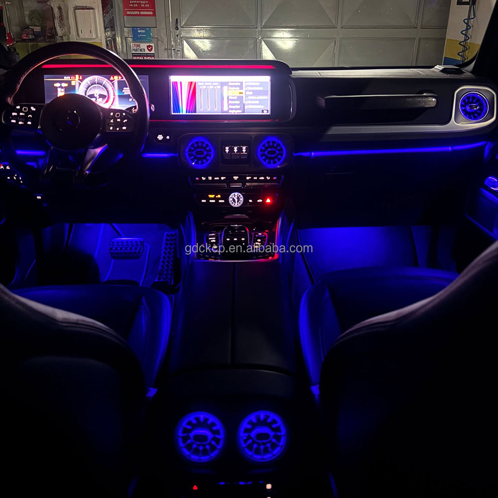 Wholesale W463 (2018) RearTurbine Air Vent Ambient Light for Mercedes Benz G-class 64 Colors Air Conditioning Outlet LED Lights