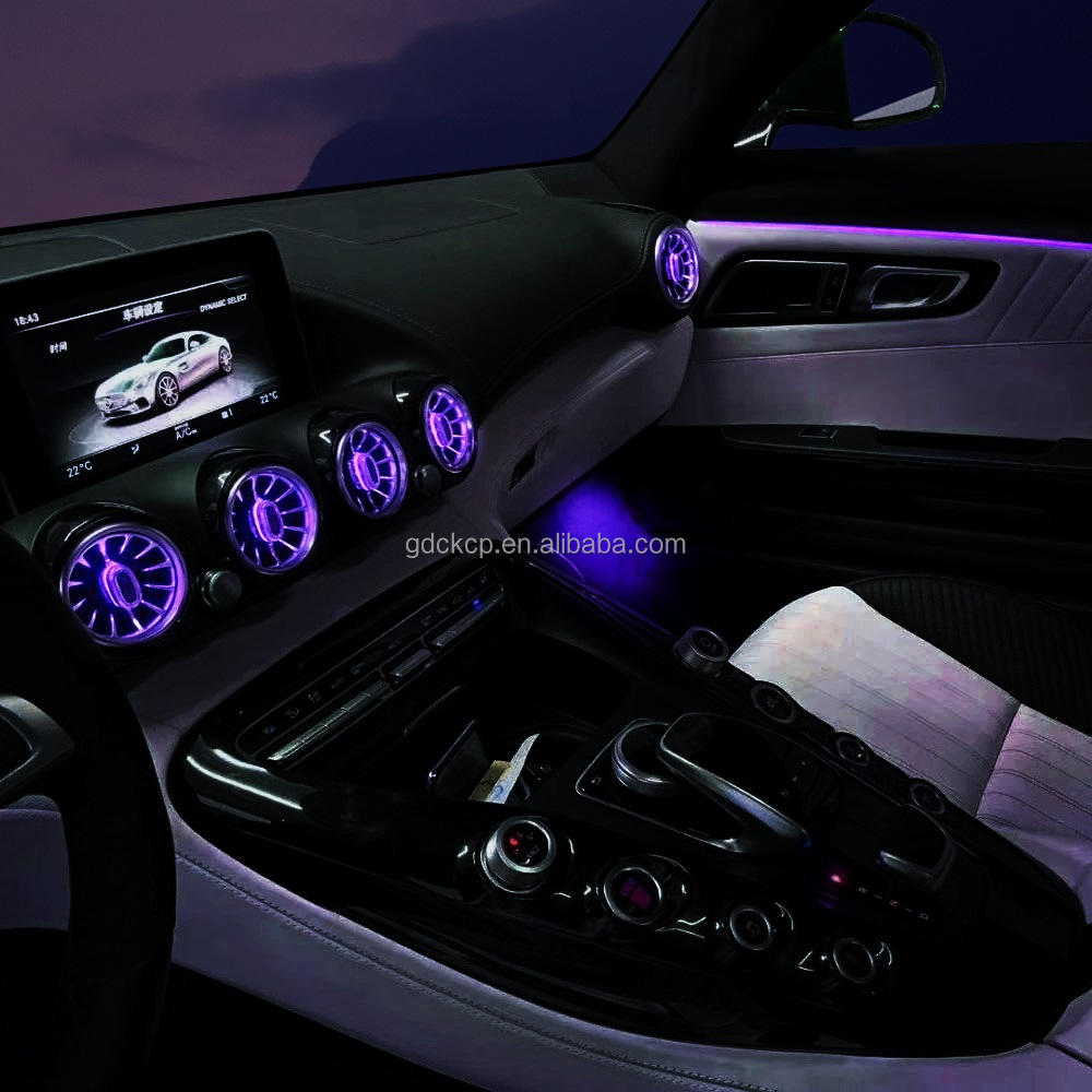 C190 64 Colors Ambient Light Front Air Vent Turbine for Mercedes-Benz AMG GT GTS GTR 2015-2018 LED Atmosphere Lamp