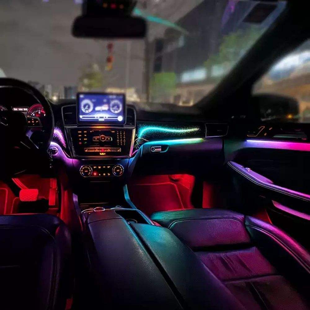 Piano Black Galaxy Dynamic Ambient Lighting and A-pillar Tweeter Options for Mercedes-Benz M-Class / GLE W166 SUV 2012-2018