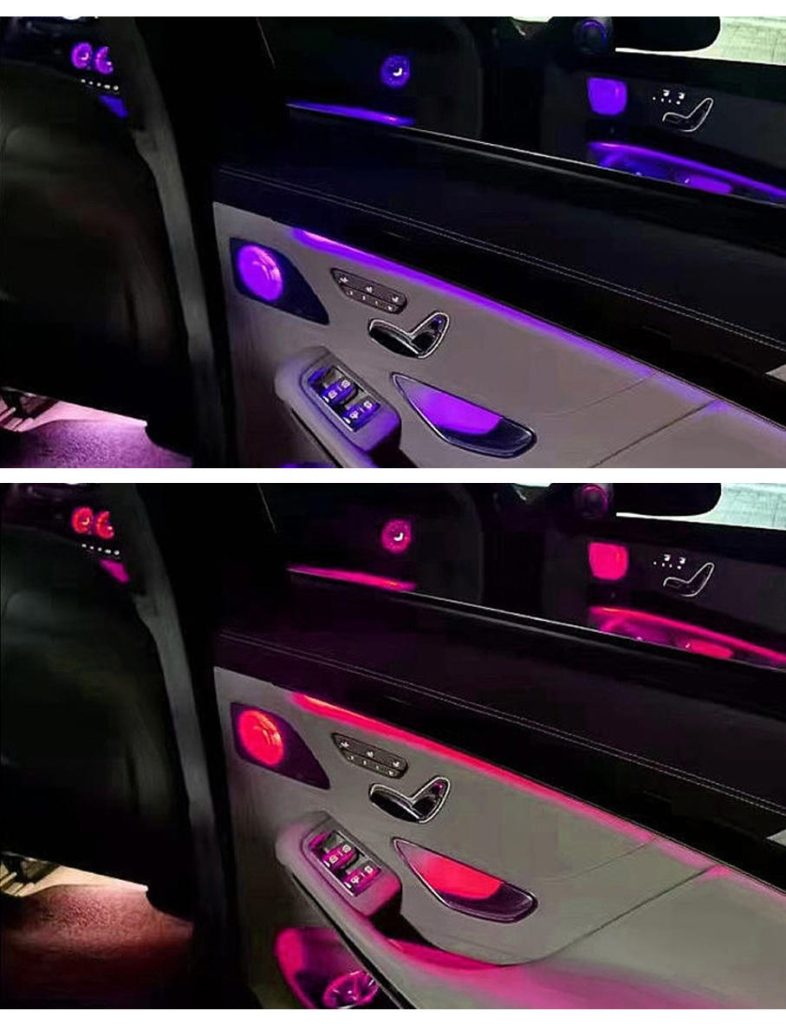Fit for Mercedes-Benz S-Class W222 Auto Ambientebeleuchtung Lautsprecherabdeckung Sitzbeleuchtung Umgebungsbeleuchtungsset