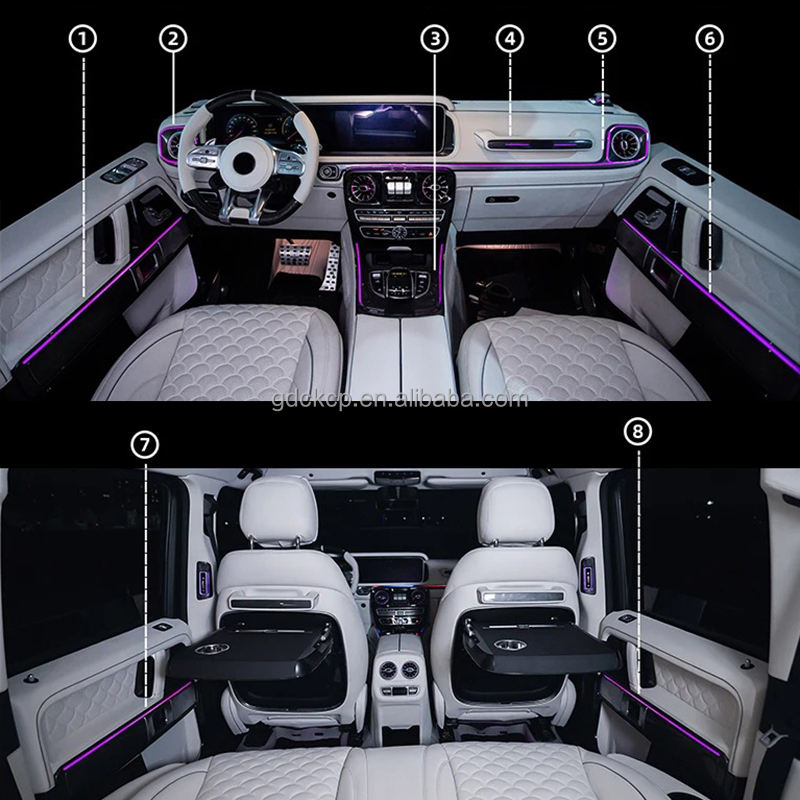 Hot Selling W463 (2018) Active Carbon Fiber Ambient Lighting Kit for Mercedes Benz G-Class 2019-2024 Car Interior Atmosphere Lamp