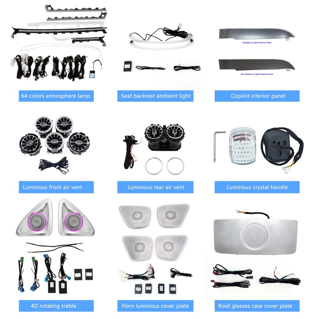 CKCP 64 Colors Ambient Light Kit for GLB-class X247 2020-2024 Upgraded Interior Accessories Auto Lighting Systems