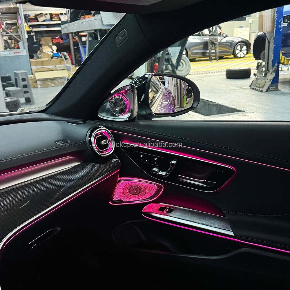 C236 CLE 64 Colors 4D Rotating Tweeter Ambient Light for 2024-2026 Mercedes Benz CLE Coupe Plug and Play Rotating Treble Speaker