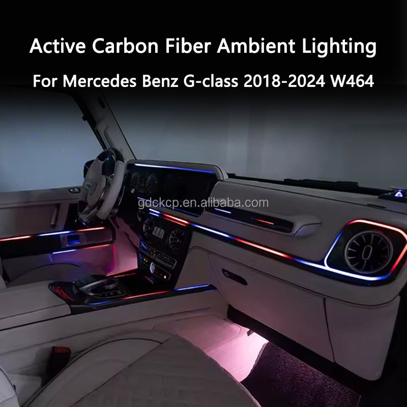 Hot Selling W463 (2018) Active Carbon Fiber Ambient Lighting Kit for Mercedes Benz G-Class 2019-2024 Car Interior Atmosphere Lamp