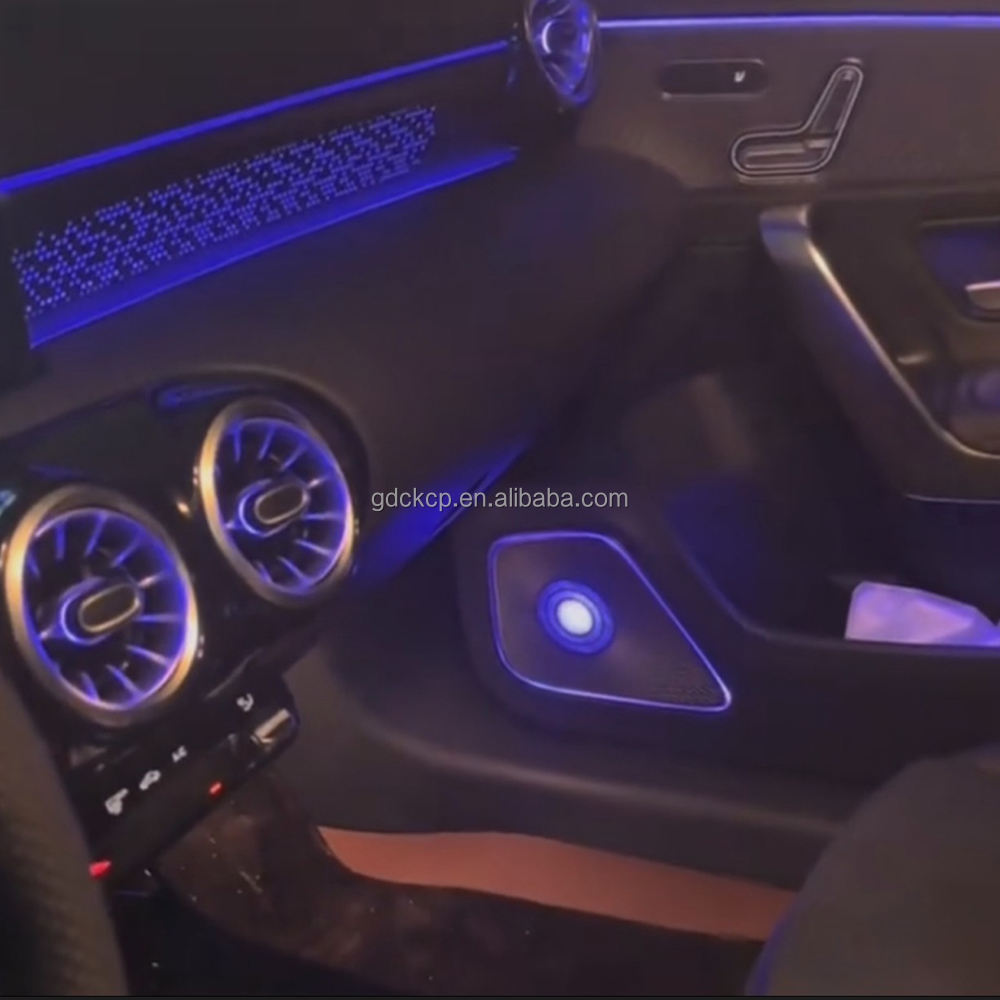 64 Colors LED Speaker Cover Car Door Audio Decoration Lamp Ambient Light for Mercedes Benz W177 W118 W247 GLB GLA CLA AB Class