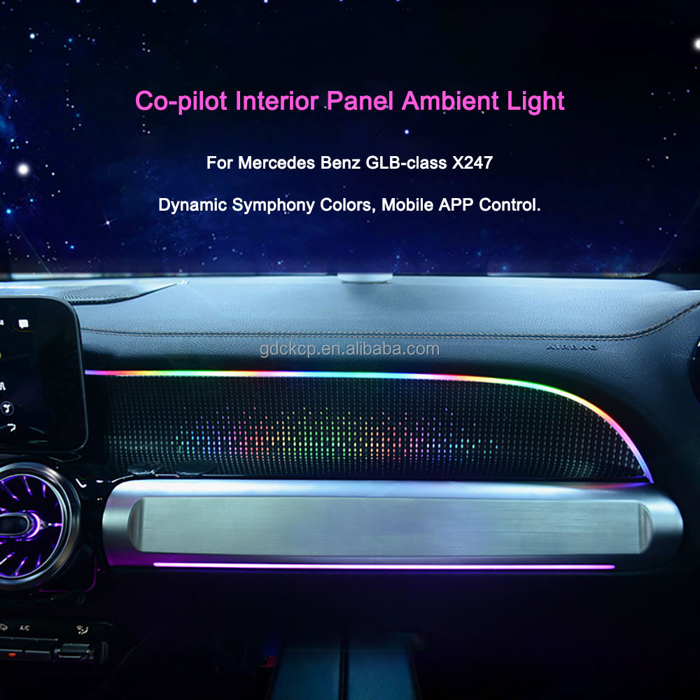 GLB247 Co-pilot Starlight Interior Panel Ambient Light for Benz GLB-Class 2020-2025 Right Center Console Decoration Trim Panel