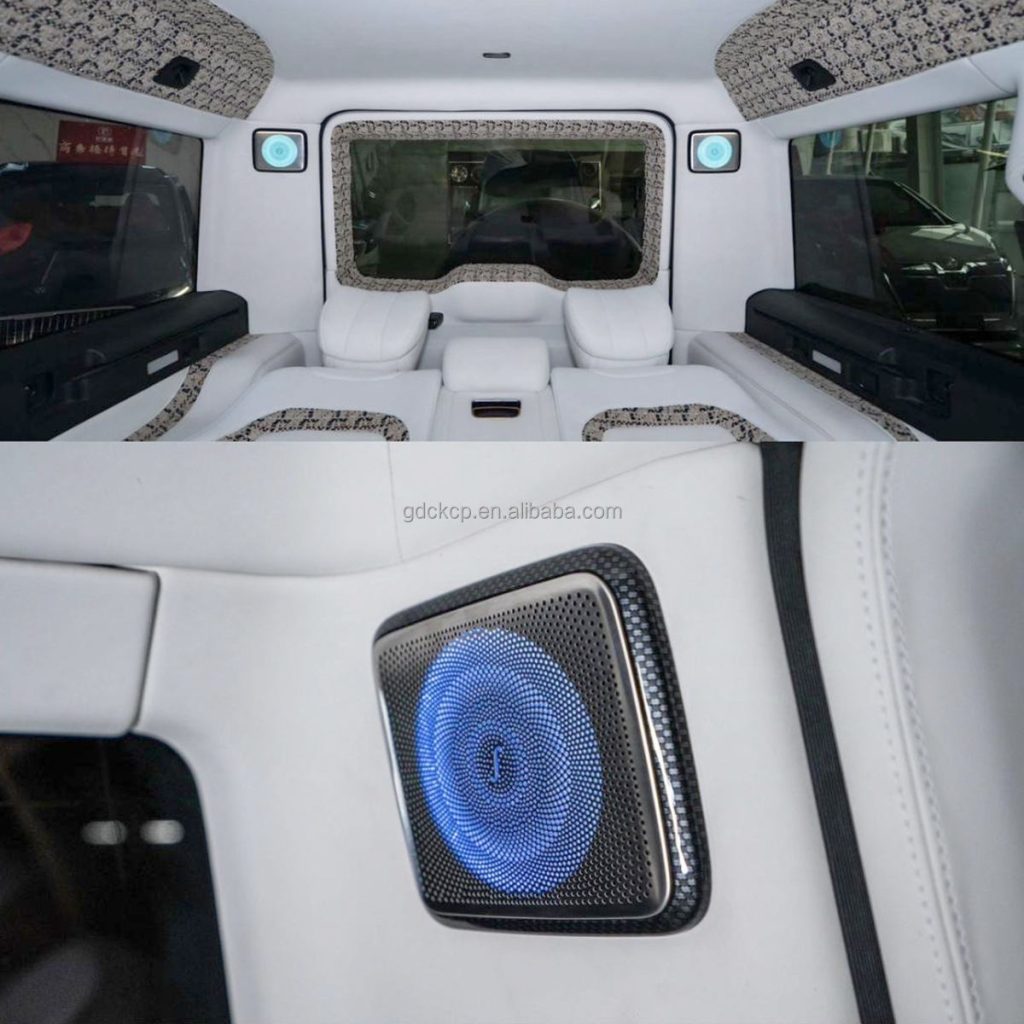 64 Colors Ambient Light W463 (2018) Car Trunk Speaker Luminous Cover for Benz G-class 2019-2024 Car D-pillar Illuminated Horn Cover