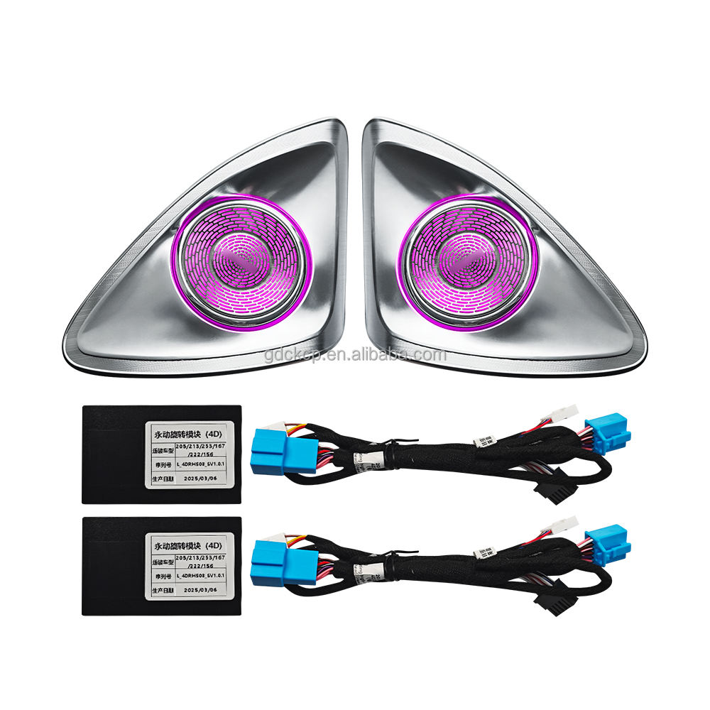 C205 4D Music Sync Rotating Tweeter with 64 Colors Ambient Light ABS Material for 2016-2021 C-coupe Car Speaker
