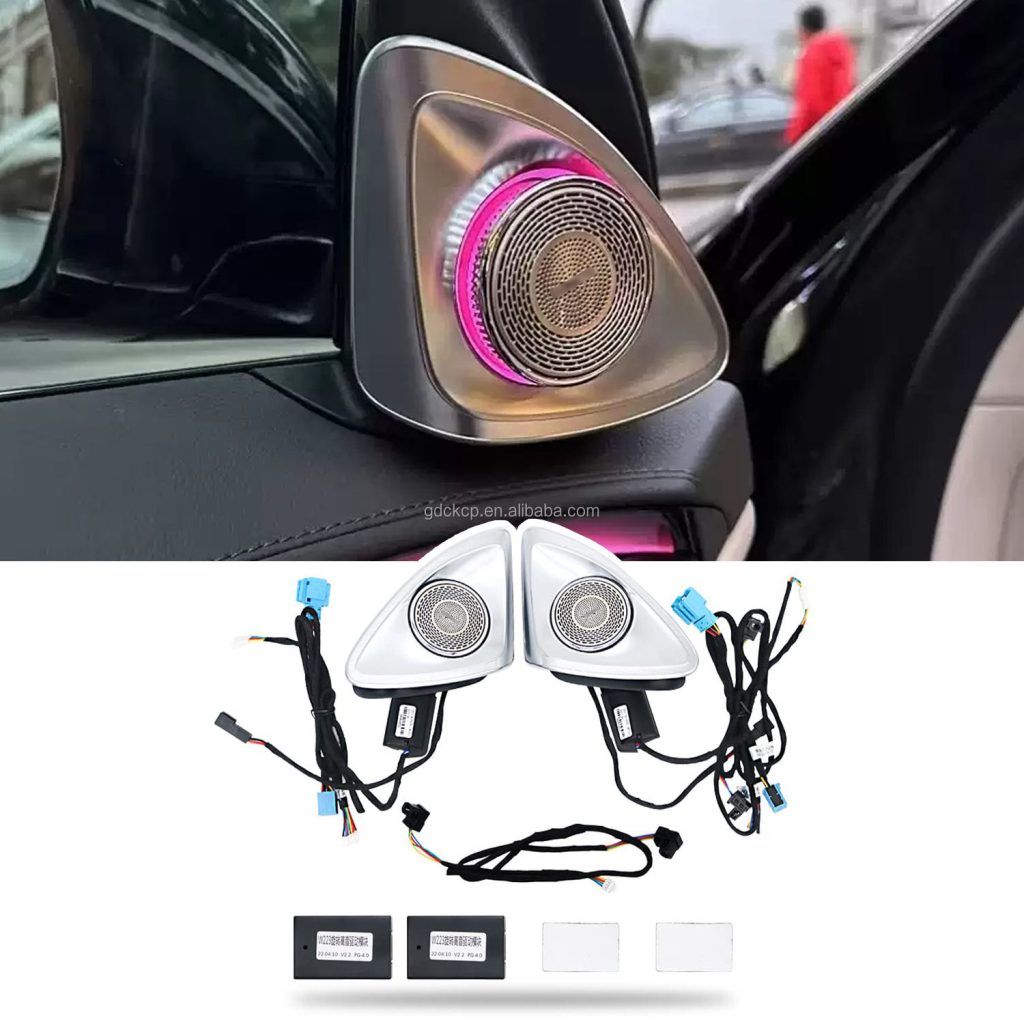 64 Colors W223 4D Rotating Tweeter Ambient Light for Mercedes Benz S-class 2021-2025 4D Rotating Treble Atmosphere Lamp
