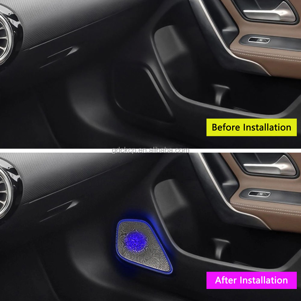 64 Colors LED Speaker Cover Car Door Audio Decoration Lamp Ambient Light for Mercedes Benz W177 W118 W247 GLB GLA CLA AB Class