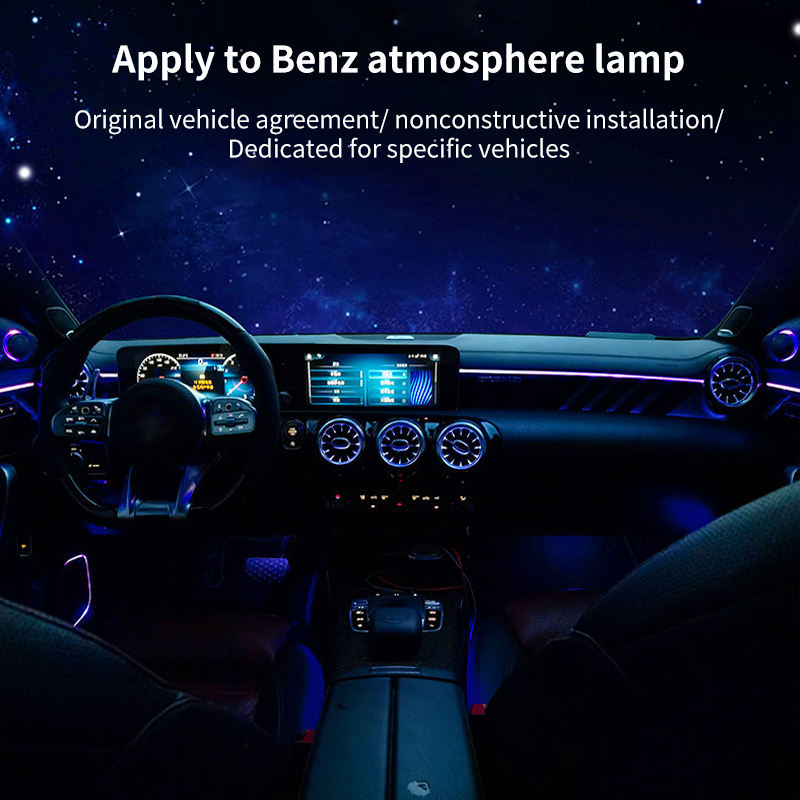 Multicolor Car Light LED Atmosphere Lights for Mercedes benz A-Class W177 CLA C118 New Retrofit Condition 64 Color Ambient Lamp