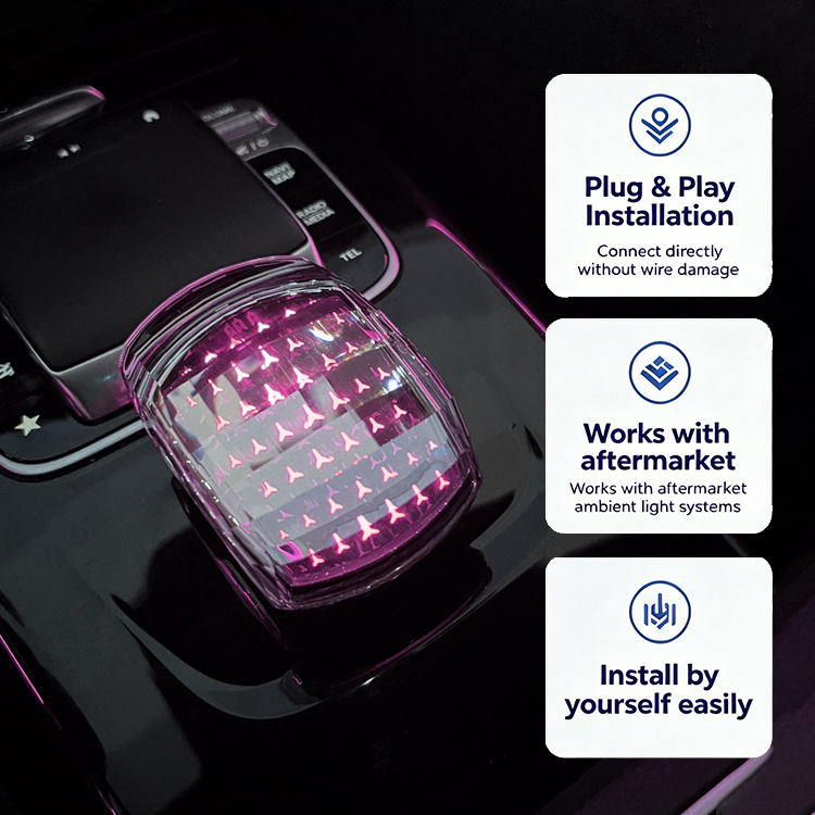 Luxury Crystal Gear Shift Knob Ambient Light for Benz A-Class W177 CLA GLA GLB GLE GLS EQA EQB Interior Decoration Accessories