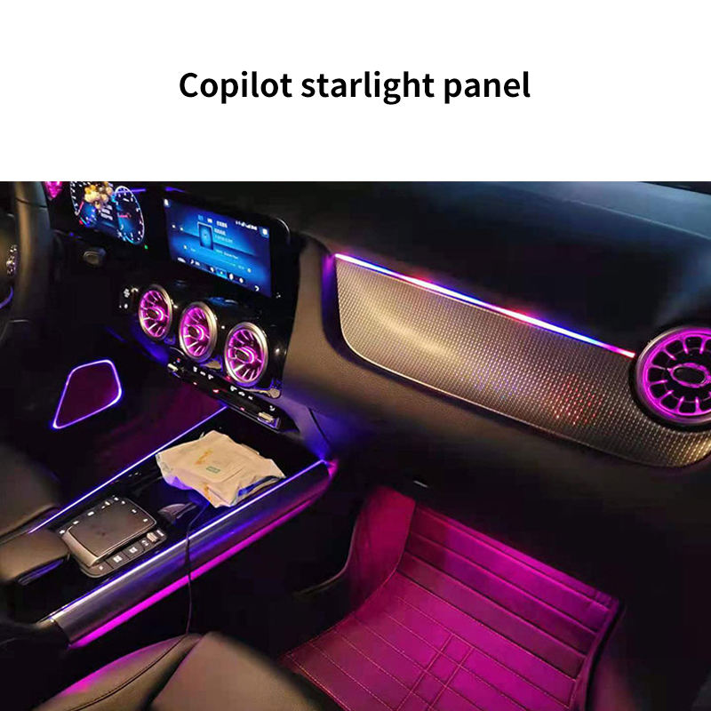 64 Colors Car Light Strips Auto Interior Atmosphere Lamp Symphony Car Interior Atmosphere Lights for Mercedes Benz B-Class W247