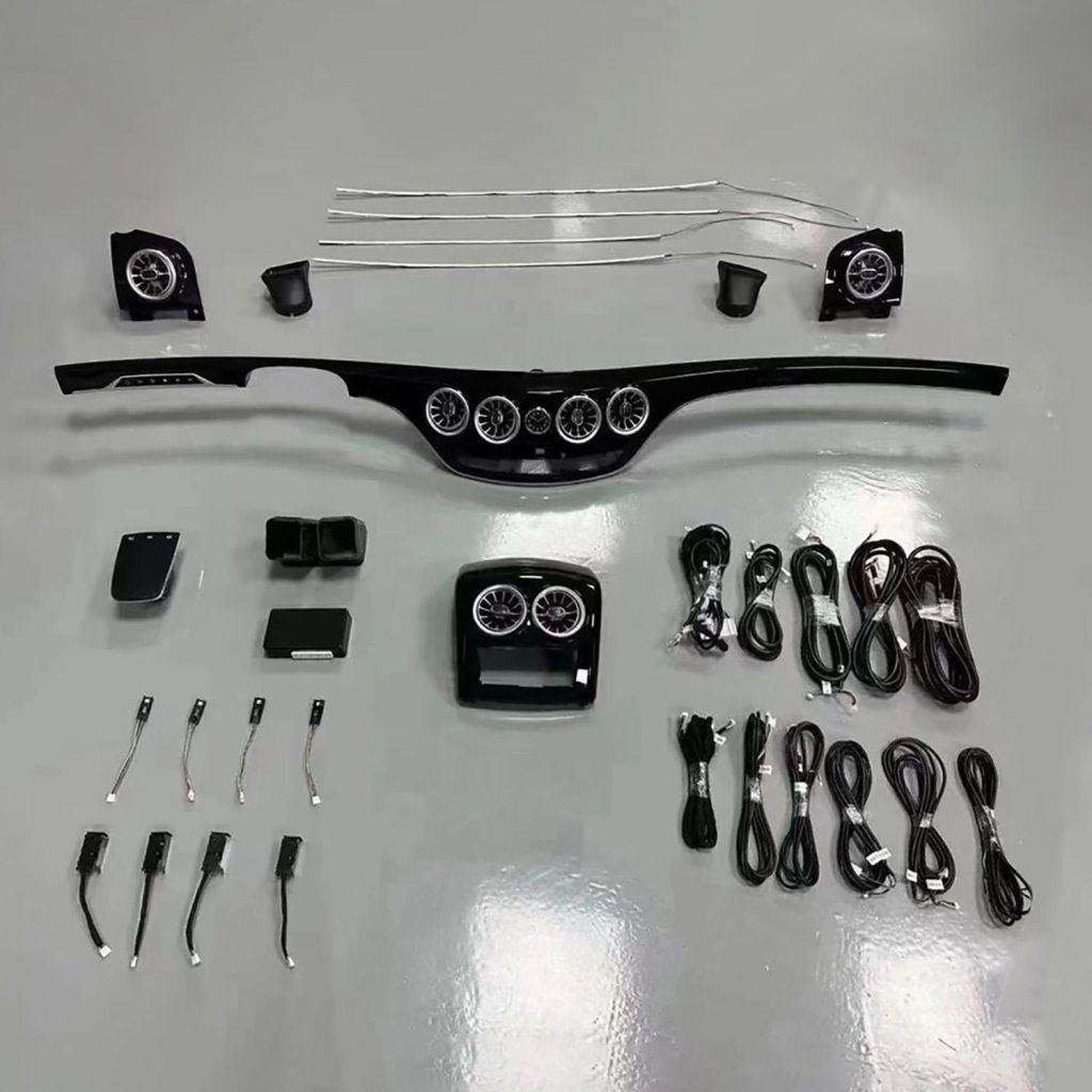 Center Console Trim Panel Turbine Vent With Ambient Light for Mercedes Benz S-class W221 Upgraded to W222 Interior Accessories