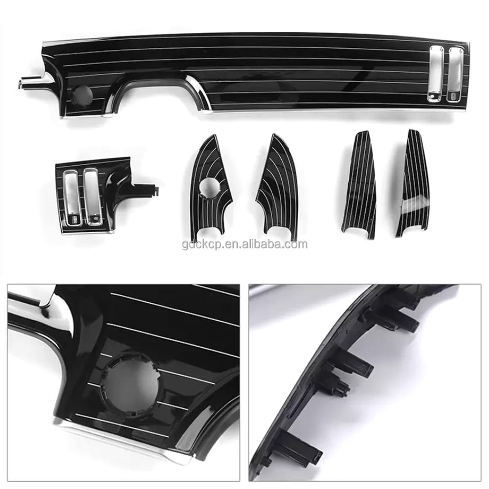 Piano Black Interior Panel for Mercedes Benz W223 S-Class 2021+ S400 Upgraded S500 Dashboard & Door Decorative Trim Cover 6PCS