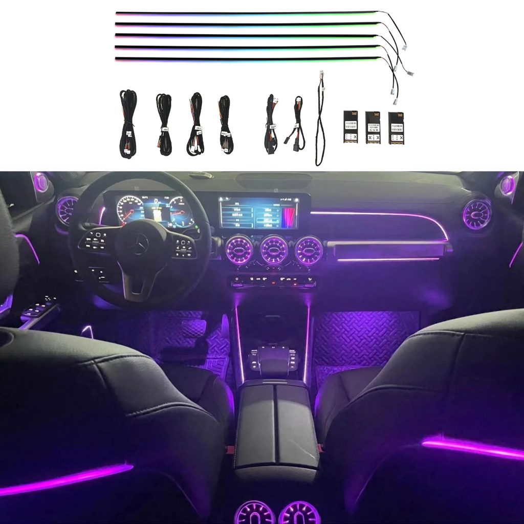 Car Interior Upgraded 64 Colors Colorful Active Ambient Light for Benz A/B-class W177 W247 CLA-class C118 GLA/GLB-class W247