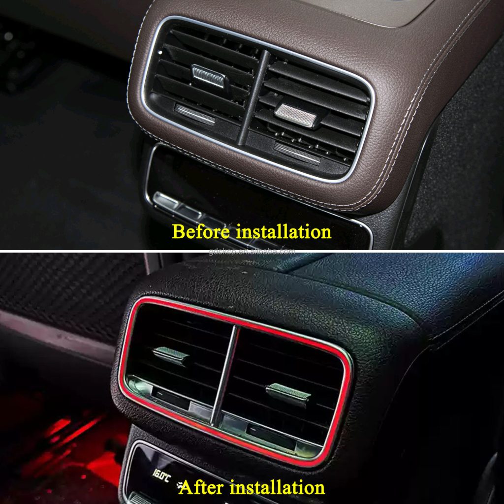 64 Colors Illuminated Rear Air Vent for Mercedes-Benz GLS X167 SUV 2020-2024