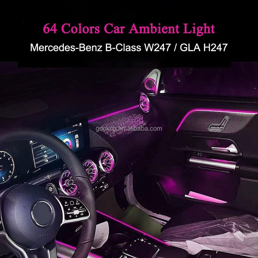 W247 Starlight Co-pilot Interior Panel Ambient Light for Benz B-Class W247 GLA H247 Center Console Decoration Atmosphere Lamp