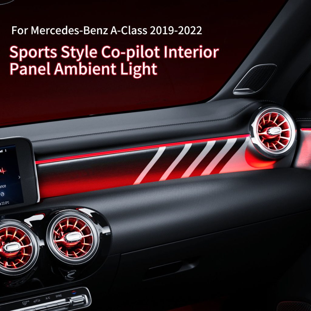 W118 Car Interior Accessories Co-pilot's Seat Center Console Decoration Sports Interior Panel for Mercedes Benz A-Class W177