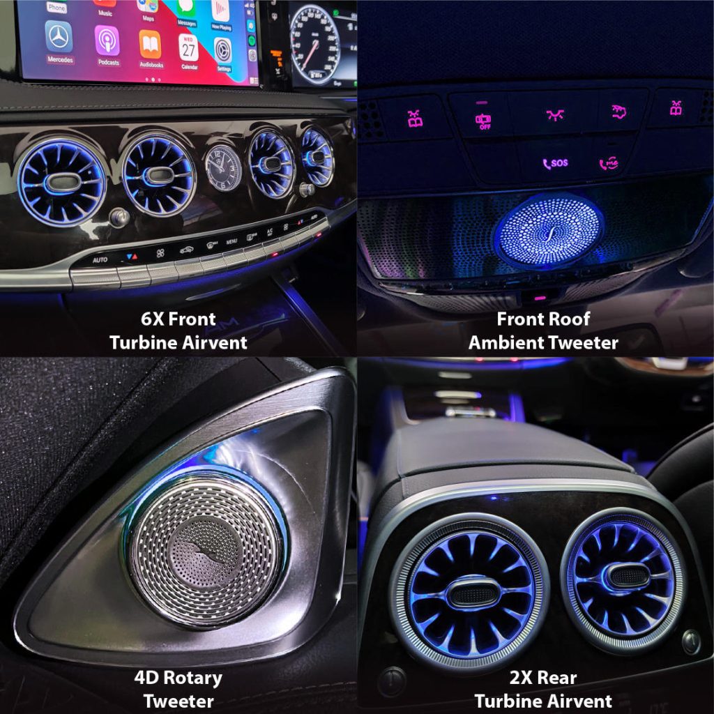 Wholesale Price W222 Ambient Light Kit Suitable for Mercedes Benz S-class 2014-2020 64 Colors LED Atmosphere Lighting