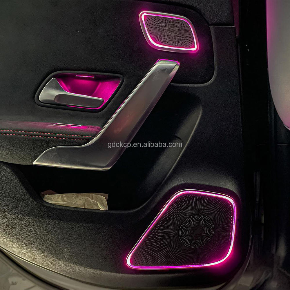 Car Door Speaker Trim Cover Ambient Light for Benz A/B-Class W177 W247 CLA W118 GLA H247 GLB X247 Luminous Auto Horn Cover