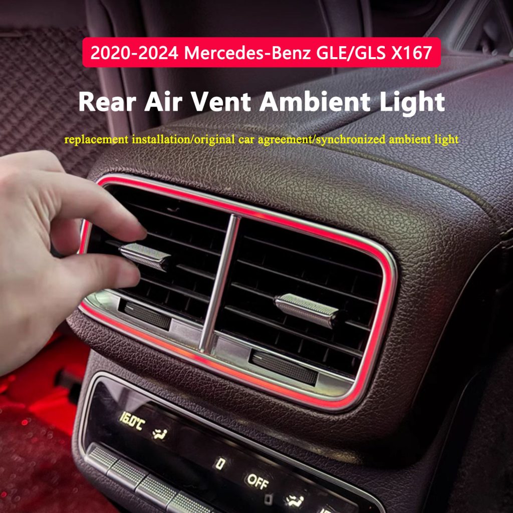 64 Colors Illuminated Rear Air Vent for Mercedes-Benz GLS X167 SUV 2020-2024