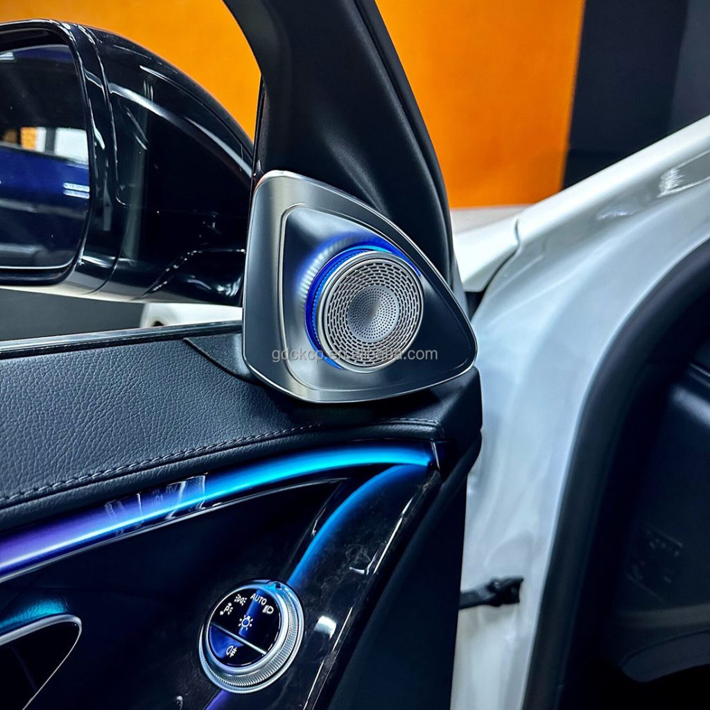 64 Colors W223 4D Rotating Tweeter Ambient Light for Mercedes Benz S-class 2021-2025 4D Rotating Treble Atmosphere Lamp